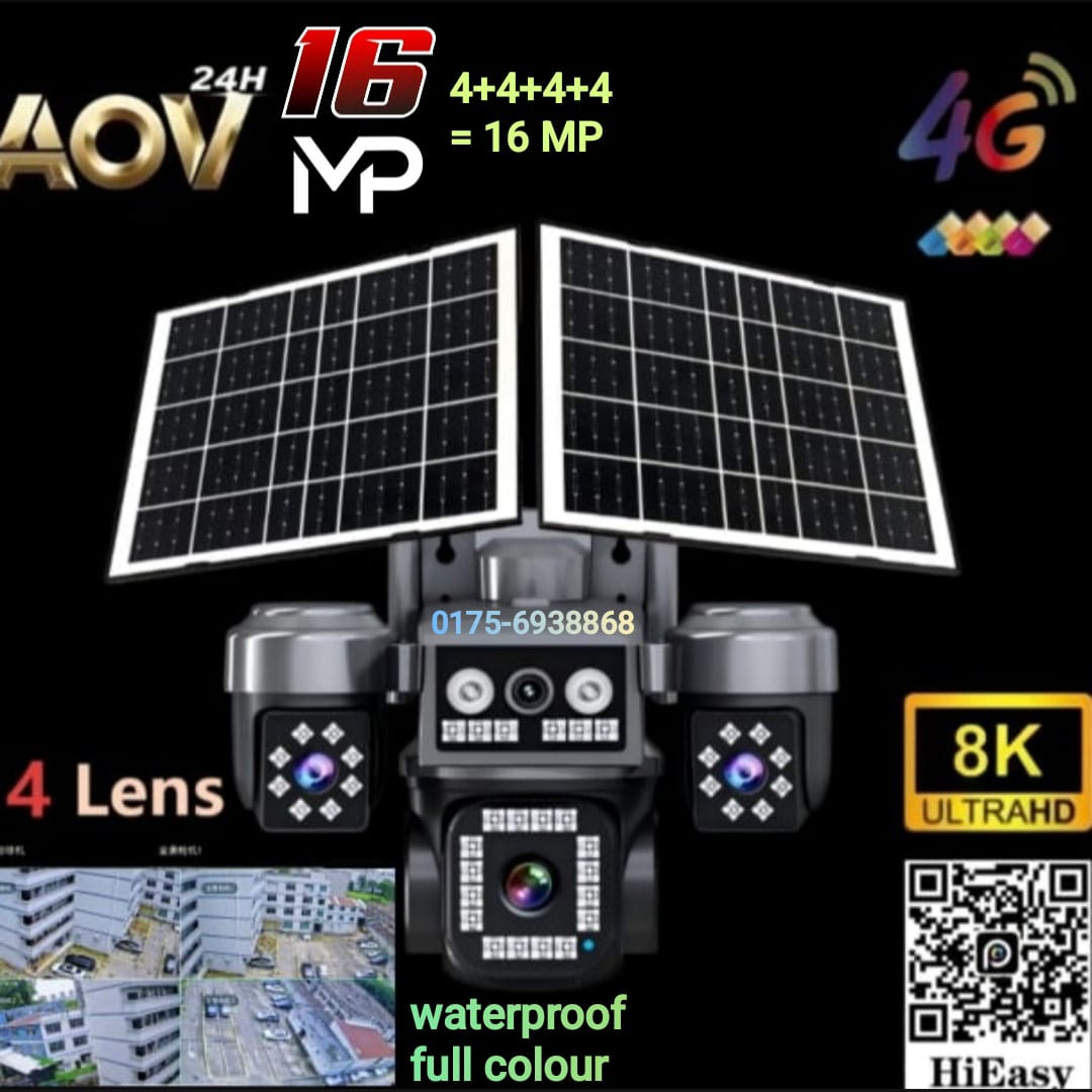 16 MP MP AOV 4G 24 hors battery backup double solar double battery